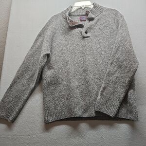 UNTUCKit Gray Lambswool Blend Pullover